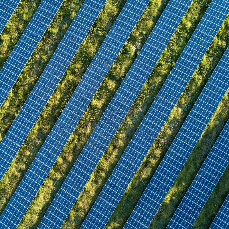 Solar farm drone image.